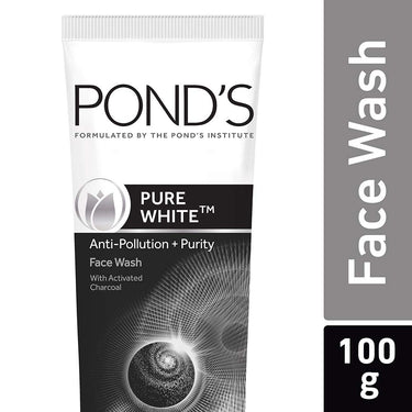 Pond's  Pure White Anti Pollution With Activated Charcoal Facewash, 100g And POND's Age Miracle Wrinkle Corrector Day Cream SPF 18 PA++ 20g